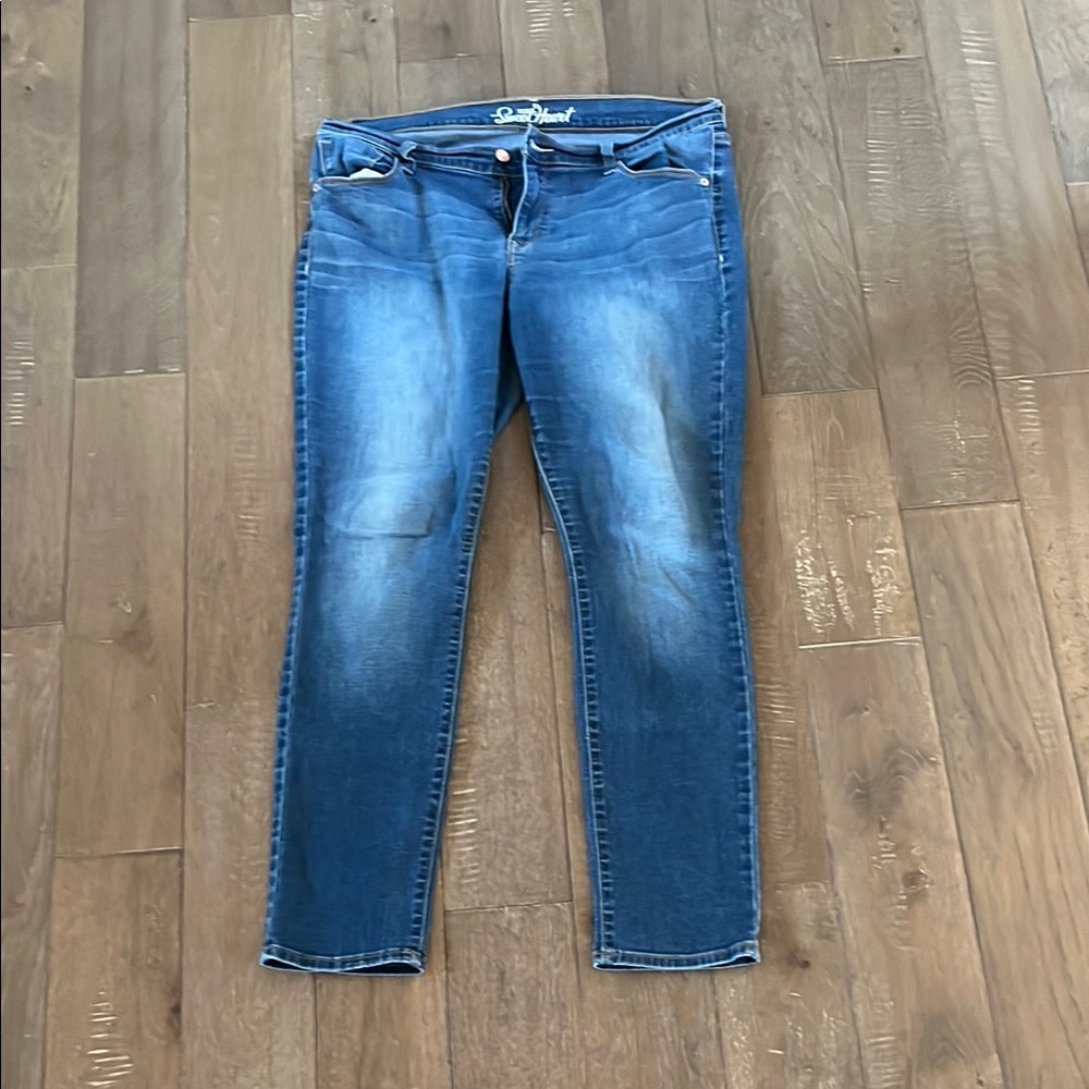 Old Navy Blue Flare Wide Leg Jeans